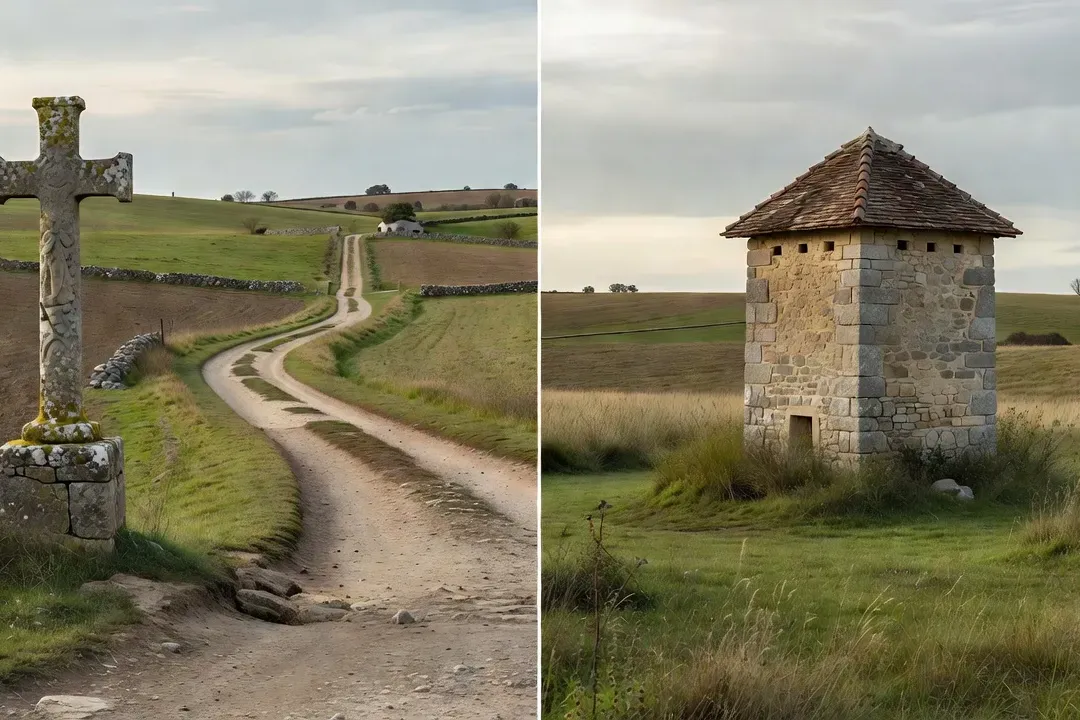 Église et petit patrimoine dans un village béarnais