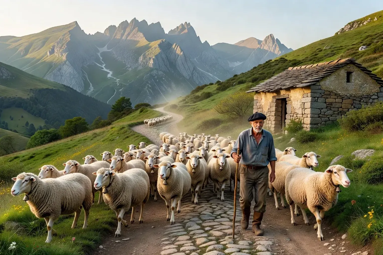 La transhumance des bergers béarnais : des plaines du Miey de Béarn aux estives pyrénéennes