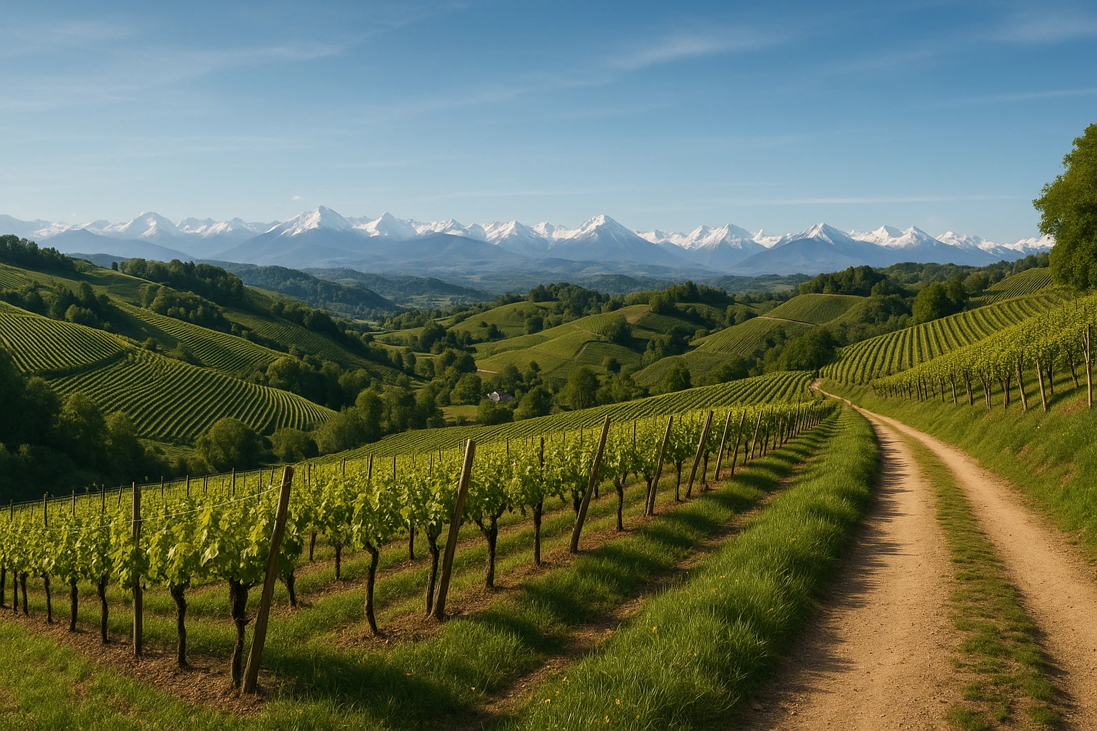 Randonnée Sauvagnon Aussevielle coteaux Jurançon